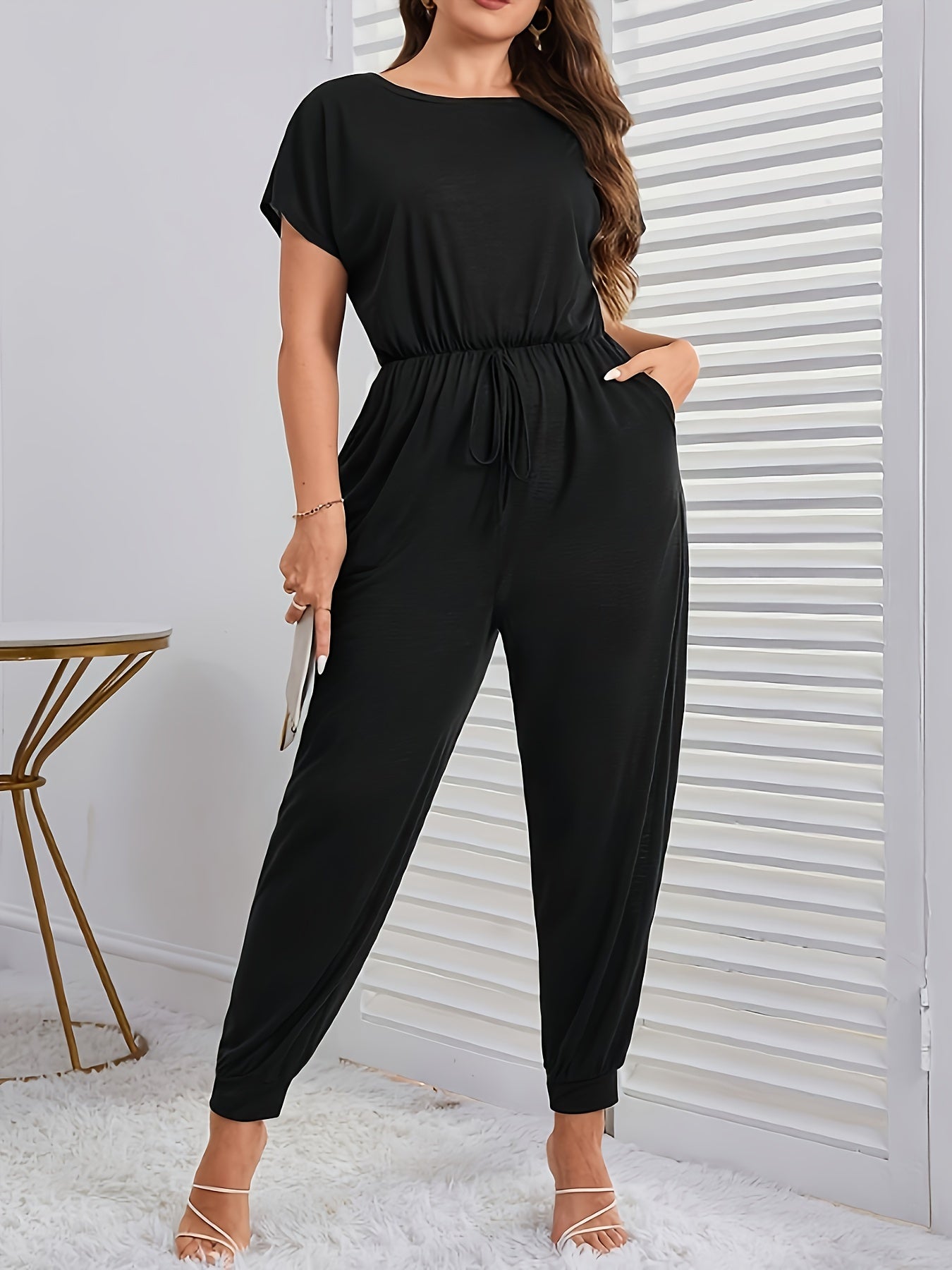 MOLIVIO | Zwarte Casual Jumpsuit | 1+1 Gratis