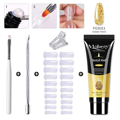 MOLIVIO | Acryl Gel Snel Nagelverlenging Kit | 1+1 Gratis