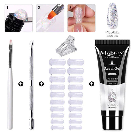 MOLIVIO | Acryl Gel Snel Nagelverlenging Kit | 1+1 Gratis